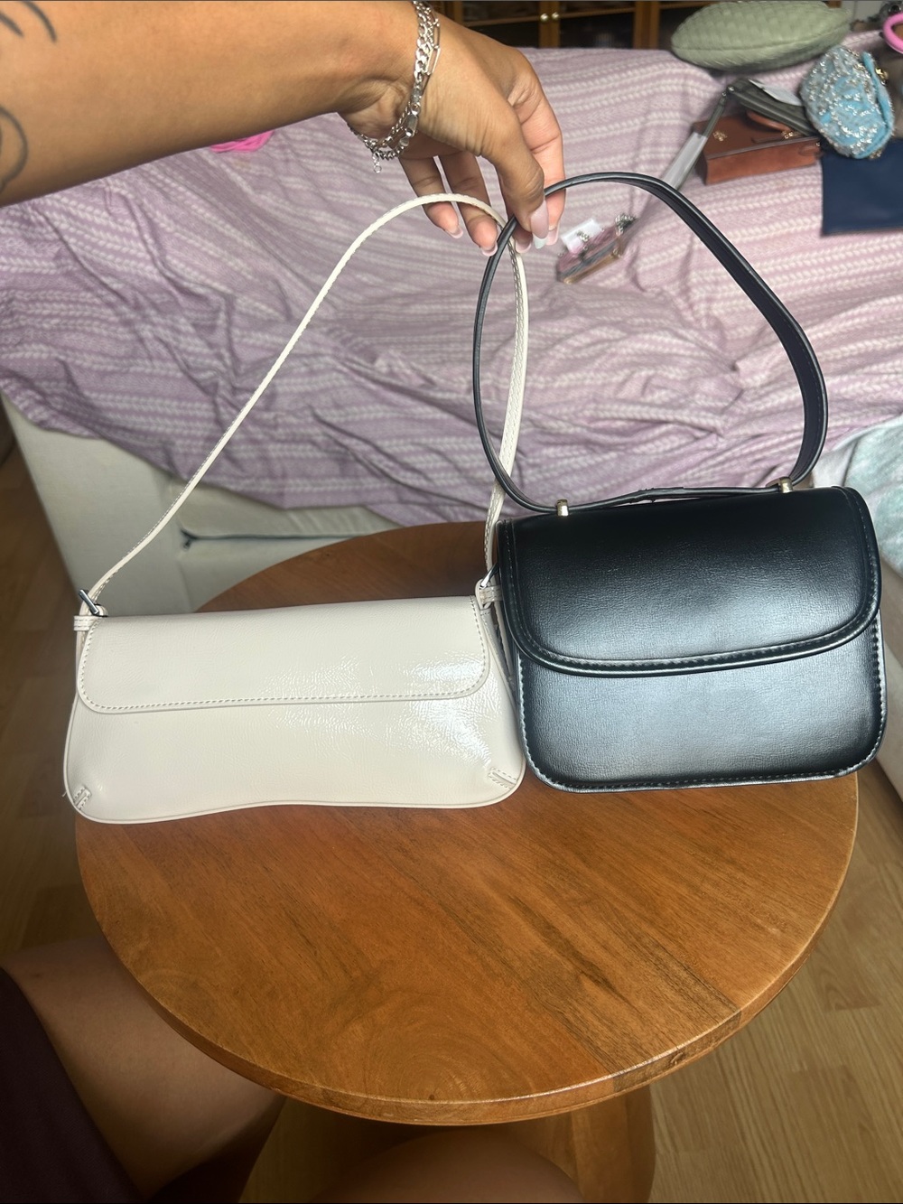 Zara Shoulder Bag Bundle - Creme/ Black